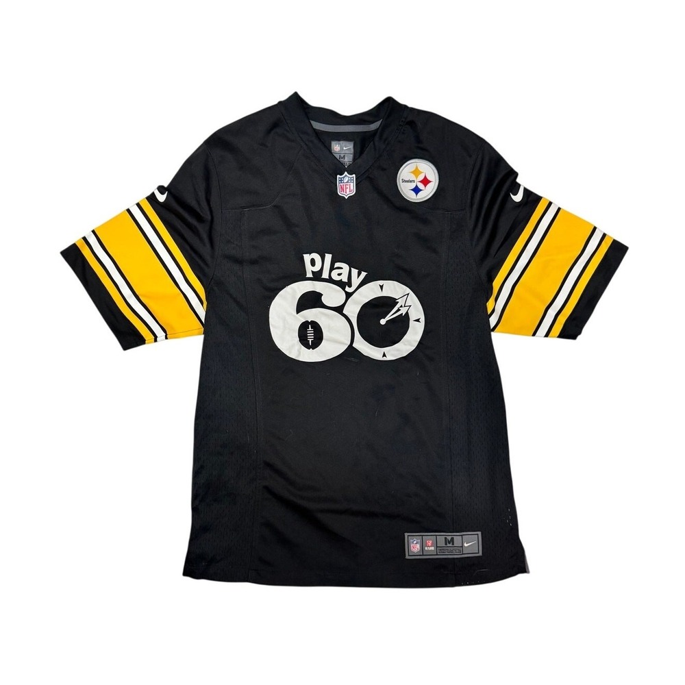 Nike On Field Play 60 Pittsburgh Steelers NFL Jersey Black Mens Size M